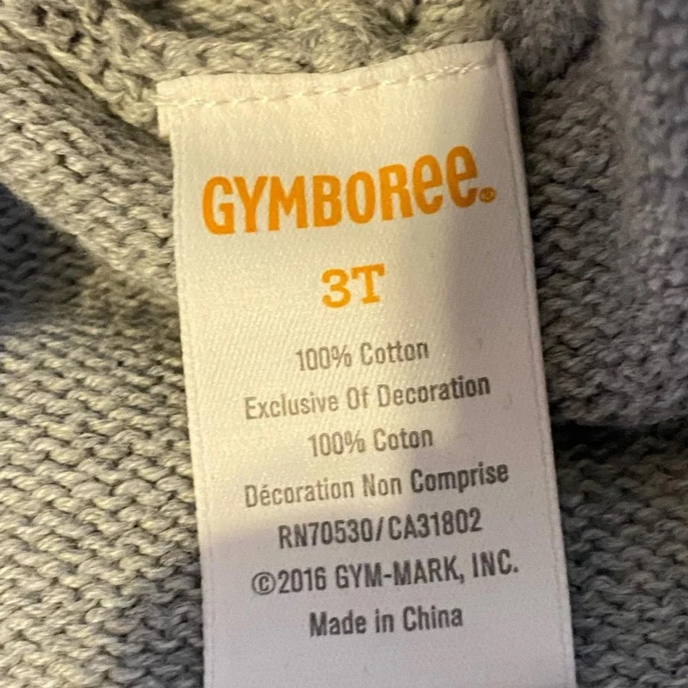 Gymboree Prima Ballerina Gray Purple Pullover Hooded Poncho Sweater Size 3T